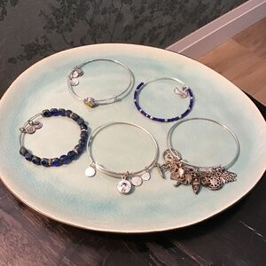 Alex and Ani set of 5 bracelets